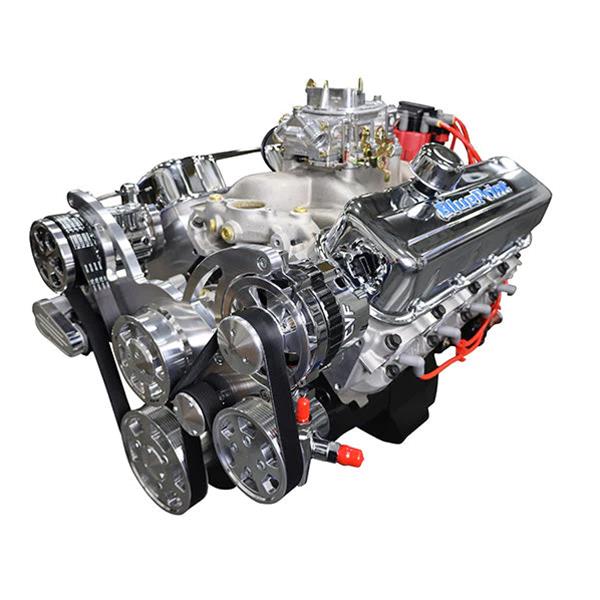 BluePrint Engines GM 496 C.I.D. 600 HP Stroker Dressed Carbureted Long Block Crate Engines BP4967CTCK image 0