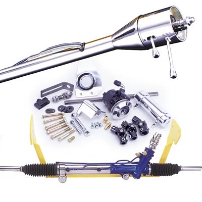 Flaming River 1955-56 Chevy Power Rack and Pinion Cradle Kits FR307KTPWPL image 1