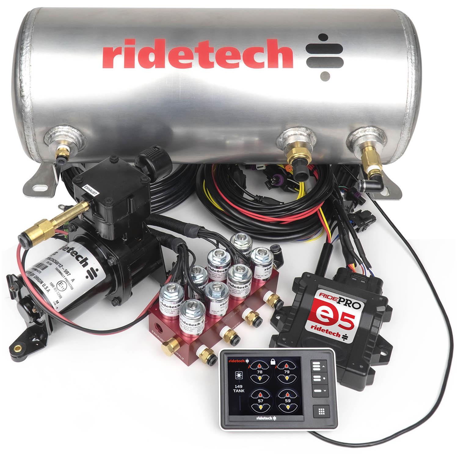 RideTech RidePro E5 Air Ride Suspension Control Single Compressor Systems 30534000 image 0