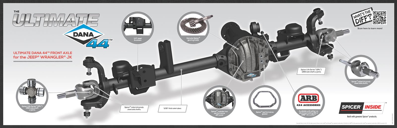 Spicer Drivetrain Products Ultimate Dana 44 Axle Assemblies 10048823 image 2
