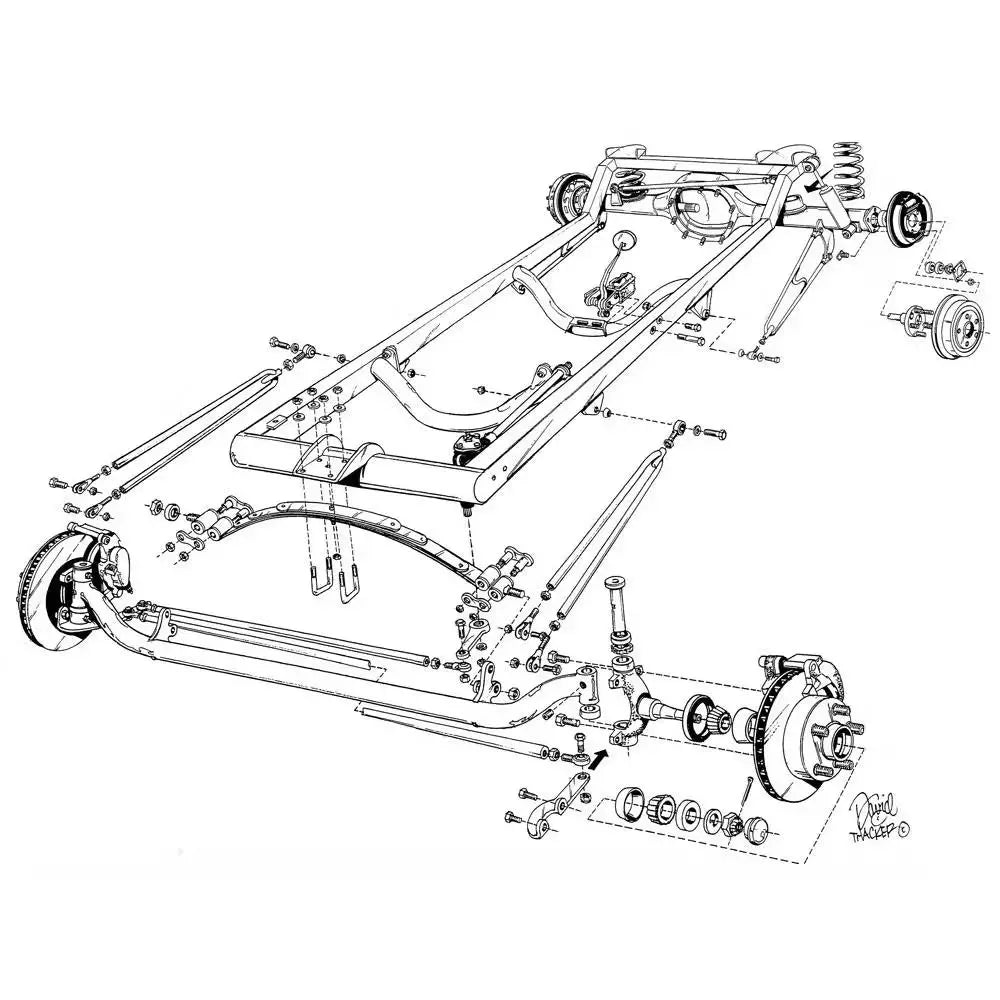 1923 Plain Budget T-Bucket Frame Assembly, Chevy image 1